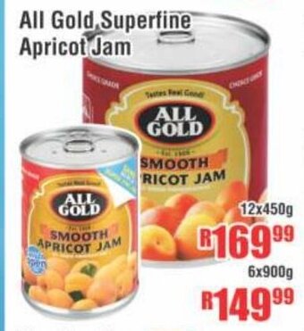 Devland Cash And Carry All Gold Superfine Apricot Jam 6x900g offer