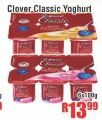 Devland Cash And Carry Clover Classic Youghurt 6x100g offer