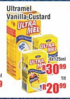 Ultramel Vanilla Custard 6x125ml