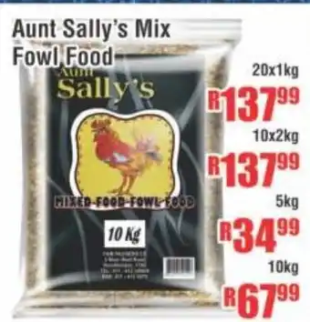Devland Cash And Carry Aunt Sally's Mix Fowl Food 10x2kg offer