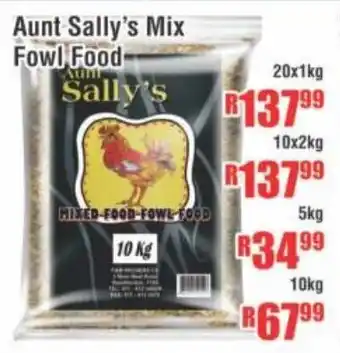 Devland Cash And Carry Aunt Sally's Mix Fowl Food 5kg offer