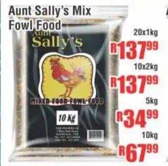 Devland Cash And Carry Aunt Sally's Mix Fowl Food 10kg offer