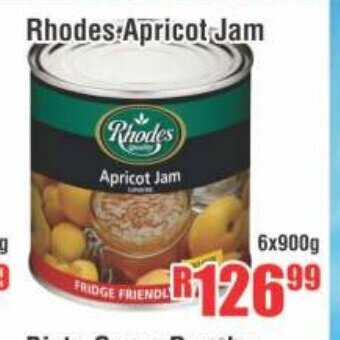 Devland Cash And Carry Rhodes Apricot Jam 6x900g offer