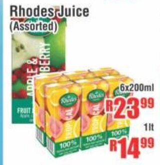 Devland Cash And Carry Rhodes Juice (Assorted) 6x200ml offer