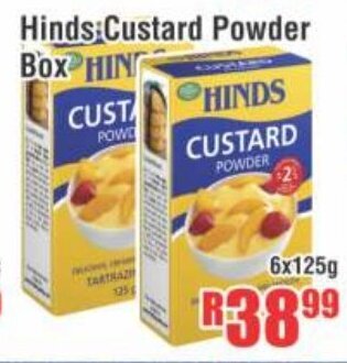 Devland Cash And Carry Hinds Custard Powder Box 6x125g offer
