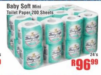 Devland Cash And Carry Baby Soft Mini Toilet Paper 200 Sheets 24's offer