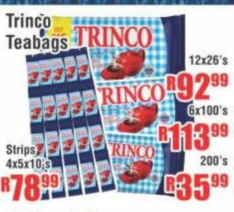 Trinco Teabags 12x26's