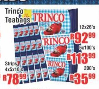 Devland Cash And Carry Trinco Teabags 6x100's offer