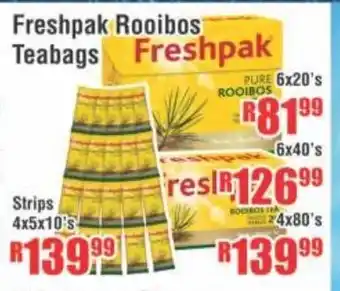 Freshpak Rooibos Teabags 4x80's