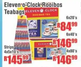 Devland Cash And Carry Eleven o'Clock Rooibos Teabags 4x80's offer