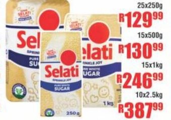 Devland Cash And Carry Selati White Sugar 25x250g offer