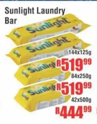 Devland Cash And Carry Sunlight Laundry Bar 42x500g offer