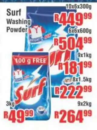 Devland Cash And Carry Surf Washing Powder 9x1kg offer
