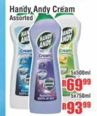 Devland Cash And Carry Handy Andy Cream Assorted 5x750ml offer