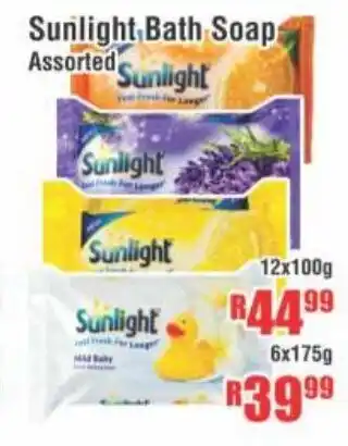 Devland Cash And Carry Sunlight Bath Soap Assorted 6x175g offer