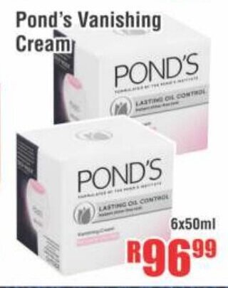 Devland Cash And Carry Pond's Vanishing Cream 6x50ml offer