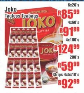 Joko Tagless Teabags 6x26's