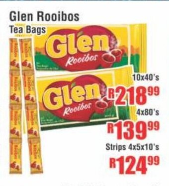 Devland Cash And Carry Glen Rooibos Tea Bags Strips 4x5x10's offer