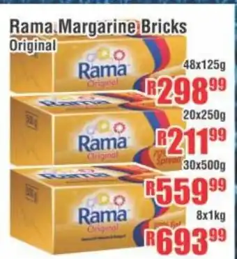 Rama Margarine Bricks Original 30x500g