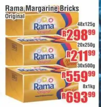 Devland Cash And Carry Rama Margarine Bricks Original 8x1kg offer