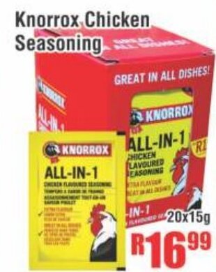 Devland Cash And Carry Knorrox Chicken Seasoning 20x15g offer