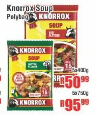 Devland Cash And Carry Knorrox Soup Polybag 5x750g offer