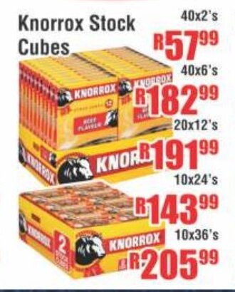 Devland Cash And Carry Knorrox Stock Cubes 40x6's offer