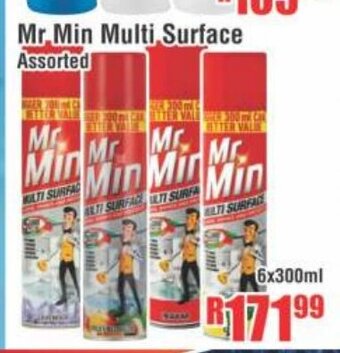 Devland Cash And Carry Mr. Min Multi Surface Assorted 6x300ml offer