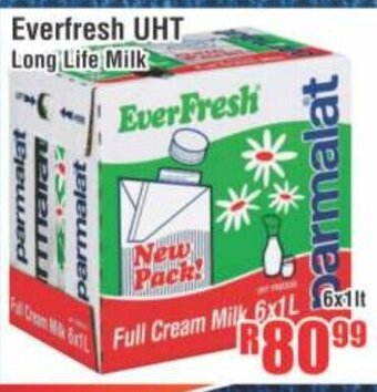 Devland Cash And Carry Everfresh UHT Long Life Milk 6x1lt offer