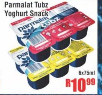 Parmalat Tubz Yoghurt Snack 6x75ml