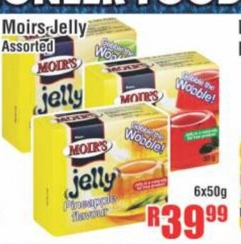 Moirs Jelly Assorted 6x50g