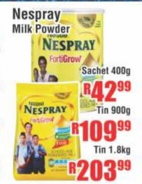 Nespray Milk Powder Sachet 400g