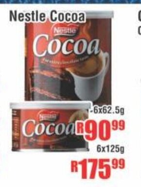 Devland Cash And Carry Nestle Cocoa 6x62.5g offer