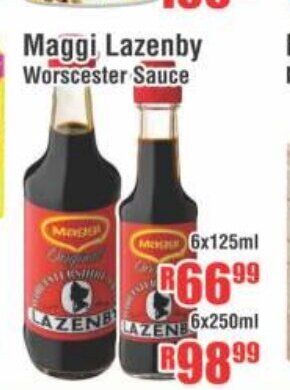 Maggi Lazenby Worcestershire Sauce 6x125ml