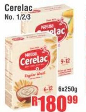 Cerelac No. 1/2/3 6x250g