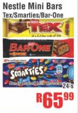 Nestle Mini Bars Tex/Smarties/Bar-one 24's