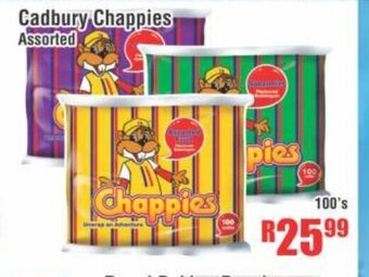 Devland Cash And Carry Cadbury Chappies Assorted 100's offer