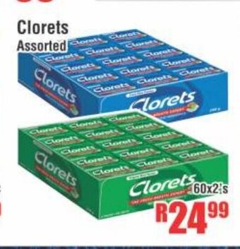 Clorets Assorted 60x2's