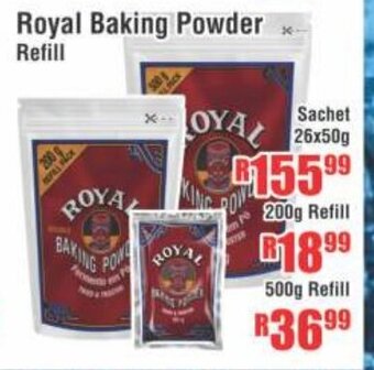 Devland Cash And Carry Royal Baking Powder Refill Sachets 26x50g offer