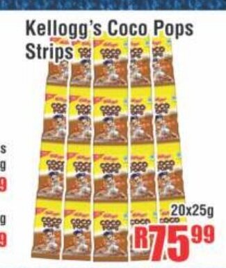 Devland Cash And Carry Kellogg's Coco Pops Strips 20x25g offer