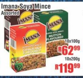 Devland Cash And Carry Imana Soya Mince Assorted 10x100g offer
