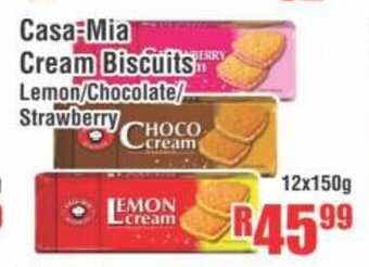 Devland Cash And Carry Casa Mia Cream Biscuits 12x150g offer