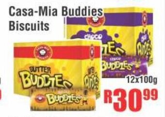Devland Cash And Carry Casa Mia Buddies Biscuits 12x100g offer