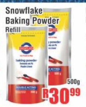 Devland Cash And Carry Snowflake Baking Powder Refill 500g offer