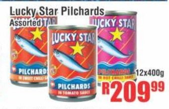 Devland Cash And Carry Lucky Star Pilchards Assorted 12x400g offer