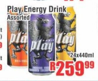 Devland Cash And Carry Play Energy Drink Assorted 24x440ml offer