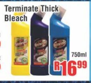 Devland Cash And Carry Terminate Thick Bleach 750ml offer