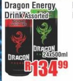 Devland Cash And Carry Dragon Energy Drink Assorted 24x500ml offer