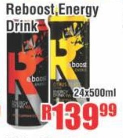 Devland Cash And Carry Reboost Energy Drink 24x500ml offer