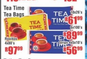 Tea Time Tea Bags 10x26's